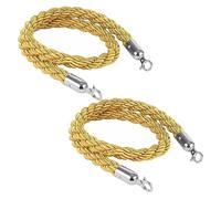 FLYIODFCXV Cordes de séparation de File d'attente torsadées, Corde de Chandelier(Yellow/Silver Hook,2.5m(8.2ft))
