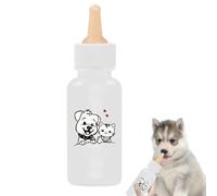 FLYIODFCXV Distributeur de Nourriture pour Animaux, Mangeoire for Chats avec tétine coudée, Distributeur de médicaments, Portable for Petits Animaux d'intérieur et d'extérieur, Nourriture for(Beige)