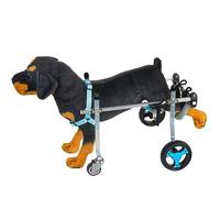 FLYIODFCXV Fauteuil Roulant pour Chiens Chariot à Quatre Roues for Chien, Fauteuil Roulant Support Complet for Les Pattes arrière, Chariot mobilité réglable for Chiot, for attelle de Jambe(L)