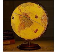FLYIODFCXV Globe, Globe Lumineux avec Base en Bois, 12.5 Pouces, Table rétro rotative, géographique de la Terre for Enfants, marquage Texte Clair
