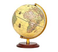 FLYIODFCXV Globe, Globe Lumineux avec Base en Bois, 12.5 Pouces, Table rétro rotative, géographique de la Terre for Enfants, marquage Texte Clair