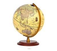 FLYIODFCXV Globe, Globe Lumineux avec Base en Bois, 12.5 Pouces, Table rétro rotative, géographique de la Terre for Enfants, marquage Texte Clair