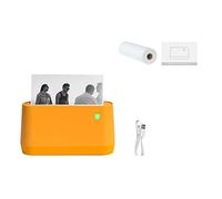 FLYIODFCXV Imprimante Thermique de Tickets, Imprimante Photo Portable sans Fil Bluetooth(Or A9s Max 203DPI)