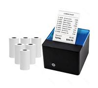 FLYIODFCXV Imprimante Thermique de Tickets, Imprimantes de reçus 58 mm, imprimantes Bureau for caisses enregistreuses, Poche for Billets Impresora(USB BT add 6Rolls)