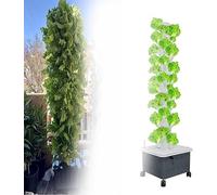 FLYIODFCXV Jardin en Tour hydroponique, Ensemble de Tour hydroponique 15 étages et 45 Trous - Système Culture, kit aéroponique for Herbes, Fruits légumes