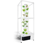 FLYIODFCXV Jardin en Tour hydroponique, Système de Culture hydroponique avec éclairage LED - Tour Verticale Jardin Intelligente à 45 Trous for la Germination et l'aéroponie