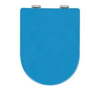 FLYIODFCXV Siège de WC, avec charnière réglable à 360° Fermeture Douce, dégagement Rapide et Installation Facile, siège de Toilette en PP Montage sur Le Dessus(Blue)