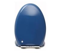 FLYIODFCXV Siège de WC, Support supérieur à Fermeture Lente en Forme de V Facile Nettoyer et Installer Expérience Salle Bain hygiénique Confortable(Navy Blue)