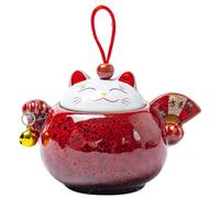 FLYIODFCXV Urne pour Animal de Compagnie, Belles Petites Urnes Souvenirs, urne for Cendres de Chien, Chat, d'animaux Compagnie, crémation for Animaux, Cadeaux commémoratifs(Red,Medium)
