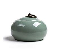 FLYIODFCXV Urne pour Animal de Compagnie, Mini urne funéraire en céramique Faite à la Main for Petits Chiens, Chats, Cendres humaines, mémorial de crémation des, boîte commémorative(Plum Green)
