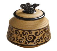 FLYIODFCXV Urne pour Animal de Compagnie, Mini urne funéraire en céramique for Un Petit Nombre de Personnes ou d'animaux domestiques, canettes Cendres, Trompette Souvenir(D)