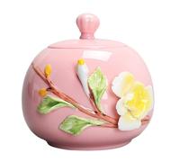 FLYIODFCXV Urne pour Animal de Compagnie, Urne funéraire commémorative for Cendres humaines ou d'animaux, urne à Fleurs décorative(Pink,Small)