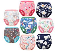 FLYISH DIRECT Culotte Apprentissage propreté Garcon Imperméable, Culotte d'apprentissage Garcon, Lot de 8, 2T, Dinosaure Bleu
