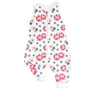 FLYISH DIRECT Gigoteuse été Gaze Coton, Gigoteuse a Pied, Gigoteuse tog 0.5, Turbulette ete, Gigoteuse sans Manches Fille, Gigoteuse ete 9-18 Mois, Fleurs Blanches