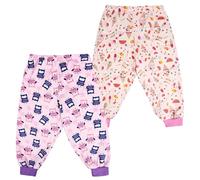 FLYISH DIRECT Pantalon Apprentissage Propreté Fille Absorbant et Lavable | Lot de 2, Protection Contre les Petits Accidents, Hibou & Gâteau, 7-9 Ans/XL