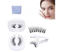 Flylash Kit de cils magnétiques FlyLash avec applicateur, aspect naturel réutilisable, pas de colle nécessaire, solides et légers, cils magnétiques sans eyeliner, faciles à utiliser (complet)