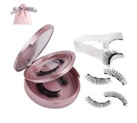 FlyLash Magnetic Lashes, Reusable Magnetic Eyelashes with Applicator, Pestañas Magnéticas, No Glue Needed, Natural Look, Easy to Wear and Remove (Pink)