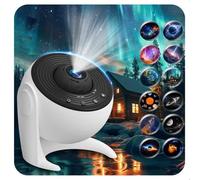 Flylily Projecteur Ciel Etoile, Projecteur Ciel Etoile Galaxie 13 en 1 avec SystèMe Solaire Et Constellations, Galaxy Projektor pour Enfants Et Adultes, IdéE Cadeau, Blanc