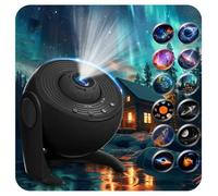 Flylily Projecteur Ciel Etoile, Projecteur Ciel Etoile Galaxie 13 en 1 avec SystèMe Solaire Et Constellations, Galaxy Projektor pour Enfants Et Adultes, IdéE Cadeau, Noir