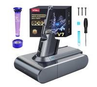 FLYLINKTECH Batterie de rechange V7 8000 mAh pour aspirateur V7 SV11 série Animal/Motorhead Pro/Trigger/Fluffy/Mattress/Absolute avec accessoires d'installation