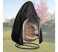 FLYMEI 【Améliorées】 Housses de chaise de patio à suspendre avec fermeture éclair, grandes housses de balancelle en osier durables, imperméables, robustes, résistantes aux intempéries, coupe-vent