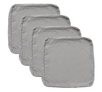 FLYMEI Lot de 4 Housses de Coussin de Rechange imperméables pour Chaise en rotin et extérieur, 53,3 x 48,3 x 7,6 cm, Gris