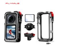 Flymile X6 Cage - Boîtier de protection métallique pour Insta360 X6, accessoires pour caméra, cage en alliage d'aluminium avec cache-objectif en silicone