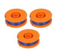 Flymo CT250 CT250X Bobine et ligne de rechange pour débroussailleuse à alimentation unique 1,5 mm x 10 m, recharge de fil d'alimentation automatique pour pièces de gazon sans fil FL225 (lot de 3)