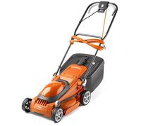 Flymo EasiStore 380R Tondeuse à Gazon électrique rotative - Largeur de Coupe 38 cm, bac à Gazon de 45 litres, Coupe à Bord fermé, Rouleau arrière, Hauteur Centrale, Rangement Peu encombrant
