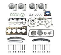 Flynsu Kit de réparation moteur Pistons STD + Kit chaîne de distribution + Joints de culasse de rechange pour A1 A3 1.4 1.6 TSI TFSI Moteur: BMY CAV CAVA CTH