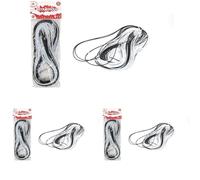 FLYPOP'S - 20 Fils de Scoubidou - Jeu de Récréation - 010066YU - Noir Et Blanc - Nylon - Loisir Créatif - Jouet Enfant - Brins - 100 cm x 0,5 cm - À Partir de 6 Ans (Lot de 3)