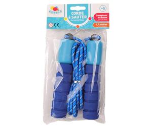 FLYPOP'S - Corde À Sauter Avec Compteur - Jeu de Récréation - 011089Y - Bleu - Corde - Jeu d'Adresse - Jouet Enfant - 26 cm x 14 cm - À Partir de 3 ans