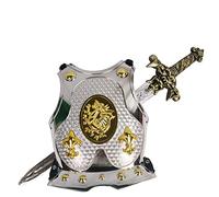 FLYPOP'S - Épée Sonique et Armure de Chevalier - Accessoires de Déguisement - 183202 - Or et Argent - Plastique - Chevalier - Jouet Enfant - Carnaval - 59 cm x 22 cm - À Partir de 6 Ans