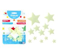 FLYPOP'S - Étoiles Phosphorescentes Adhésives - Accessoire Décoration - 031520 - Blanc - Plastique - Astronomie - Jouet Enfant - Cadeau - Espace - Nuit - Ciel Étoilé - À Partir de 3 Ans