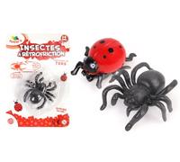 FLYPOP'S - Insecte - Blagues - 035015LIN1 - Couleur Aléatoire - Plastique - Rétro-Friction - Anniversaire - Farce et Attrape - 6 cm x 6 cm - À Partir de 3 Ans