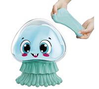FLYPOP'S - Kit Slime Méduse - Pop - 031095 - Bleu - Pop - Phosphorescent - Jouet Enfant - Créativité - Activités Manuelles - Cadeau - Anniversaire - Pâte Gluante - À Partir de 6 Ans