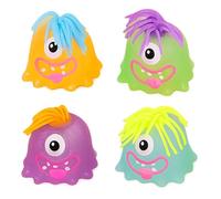 FLYPOP'S - Monstre Anti-Stress Squeezy - Jeu de Kermesse - 034280 - Couleur Aléatoire - Plastique - Enfant - Adulte - Rééducation - Jouet Sensoriel - Cadeau - Anniversaire - À Presser - dès 3 Ans