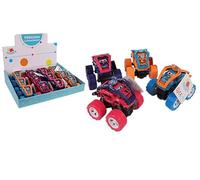FLYPOP'S - Pack de 12 Véhicules Futuristes - Véhicule Friction - 020363PA - Multicolore - Plastique - Jouet Enfant - Véhicule à Collectionner - Miniature - 9 cm x 7,5 cm - À Partir de 3 Ans