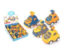 FLYPOP'S - Pack de 12 Voitures Humoristiques - Véhicule Friction - 026671PA - Multicolore - Plastique - Jouet Enfant - Véhicule à Collectionner - Miniature - 9 cm x 8,6 cm - À Partir de 3 Ans