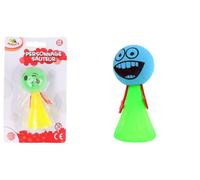 FLYPOP'S - Personnage Sauteur - Jeu de Récréation - 033160Y - Couleur Aléatoire - Plastique - Enfant - Adulte - Jeu d'Adresse - Jouet Enfant - 8,5 cm x 3,5 cm - À Partir de 3 Ans