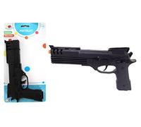 FLYPOP'S - Pistolet - Accessoires de Déguisement - 180176LIN - Noir - Plastique - Policier - Jouet Enfant - Carnaval - Costume - 26 cm x 14 cm - À Partir de 3 Ans