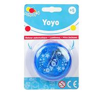 FLYPOP'S - Yoyo Automatique - Jeu de Récréation - 030114 - Couleur Aléatoire - Plastique - Enfant - Adulte - Lumineux - Jeu d'Adresse - Jouet Enfant - Piles Incluses - 6 cm x 6 cm - À Partir de 5 Ans