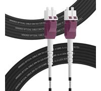 FLYPROFiber 50m OM4 Câble en fibre optique blindé LC/UPC à LC/UPC 50/125um, câble en fibre optique extérieur Uniboot duplex multimode 40GB/100GB, 10m-200m, 3mm LSZH