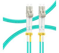 FLYPROFiber Lot de 2 câbles patch OM4 LC vers LWL en fibre de verre de 0,2 m - Options de longueur : 0,2 m - 100 m, 40 Go/100 Go Duplex LC-LC 50/125 pour câble LWL LSZH multimode