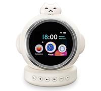FLYQGGO AI Réveil pour enfants avec ChatGPT - Réveil intelligent à commande vocale pour tout-petits, entraîneur de sommeil avec veilleuse, musique et apprentissage du temps, cadeau pour garçons et