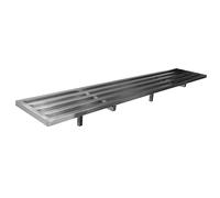 FLYQUIPE Etagere Tubulaire à Pose Murale en INOX avec Equerre de Fixation Profondeur 300mm (1200x300mm)
