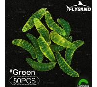 Flysand-Leurre Souple En Forme De Mouche Pour La P?Che En Oc?An Et En Rivi?Re,App?T En Forme De Ver,7 Couleurs,2cm,0.38g,50 Pi?Ces/Sac - Type Green