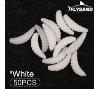 Flysand-Leurre Souple En Forme De Mouche Pour La P?Che En Oc?An Et En Rivi?Re,App?T En Forme De Ver,7 Couleurs,2cm,0.38g,50 Pi?Ces/Sac - Type White