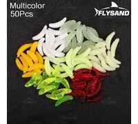 Flysand-Leurre Souple En Forme De Mouche Pour La P?Che En Oc?An Et En Rivi?Re,App?T En Forme De Ver,7 Couleurs,2cm,0.38g,50 Pi?Ces/Sac - Type Multicolor