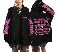 Flyself Hommes Femmes Kpop 樂-Star Rockstar Zippé Sweat À Capuche E-Girl Y2K Gothique Manches Longues Hoodie Sweatshirts Harajuku Pull Bang Chan Changbin Hyunjin Felix Jeongin Minho Woojin